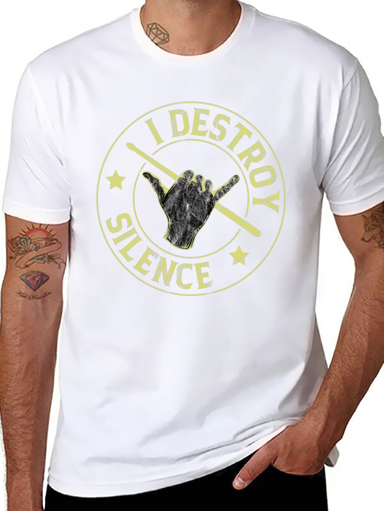 I Destroy Silence Drummer T-Shirt