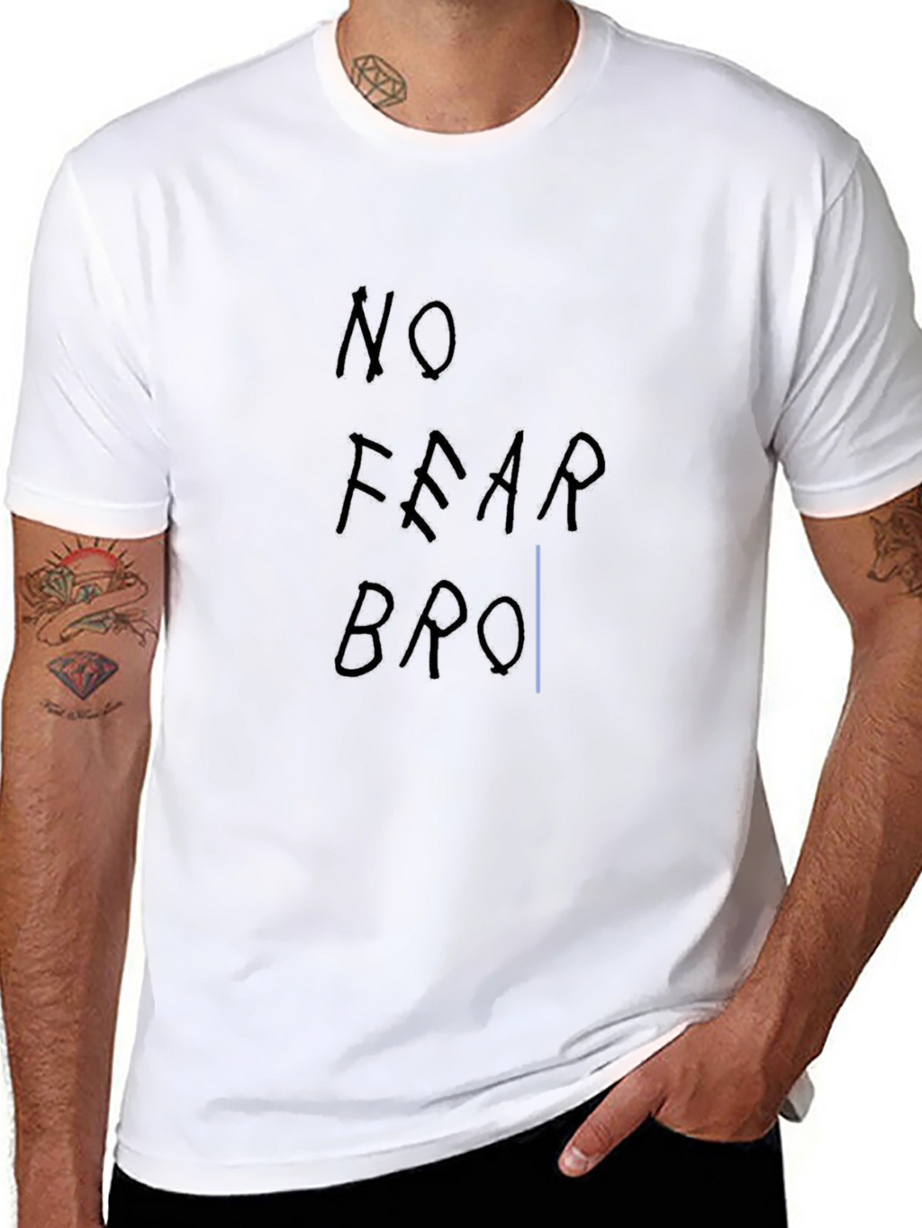 No Fear Bro T-Shirt - Black Casual Tee