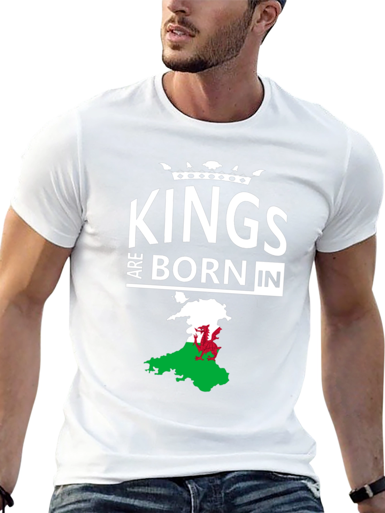Kings Are Born In Wales Mens T-Shirt