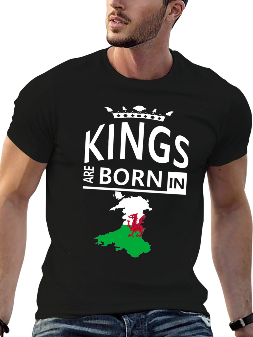 Kings Are Born In Wales Mens T-Shirt