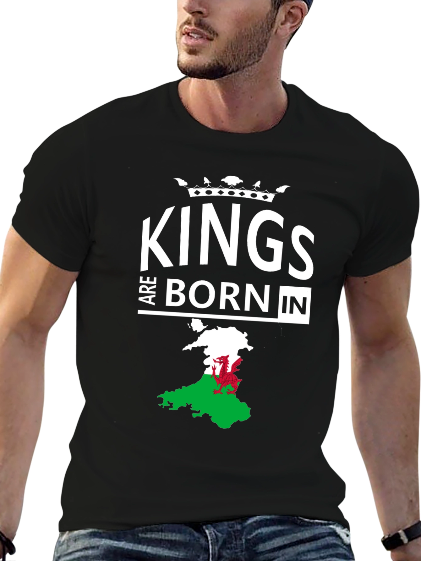 Kings Are Born In Wales Mens T-Shirt