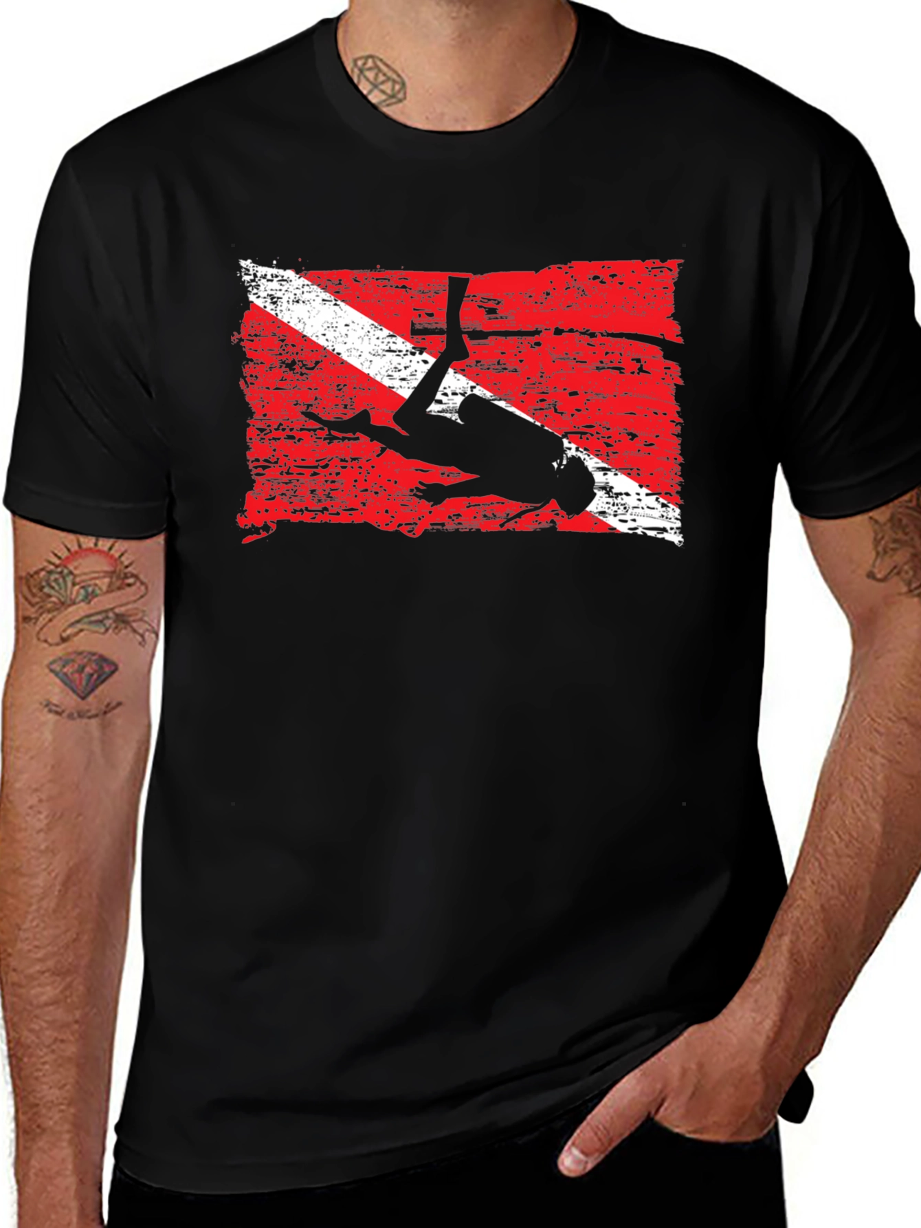 Diver Down Flag Graphic T-Shirt