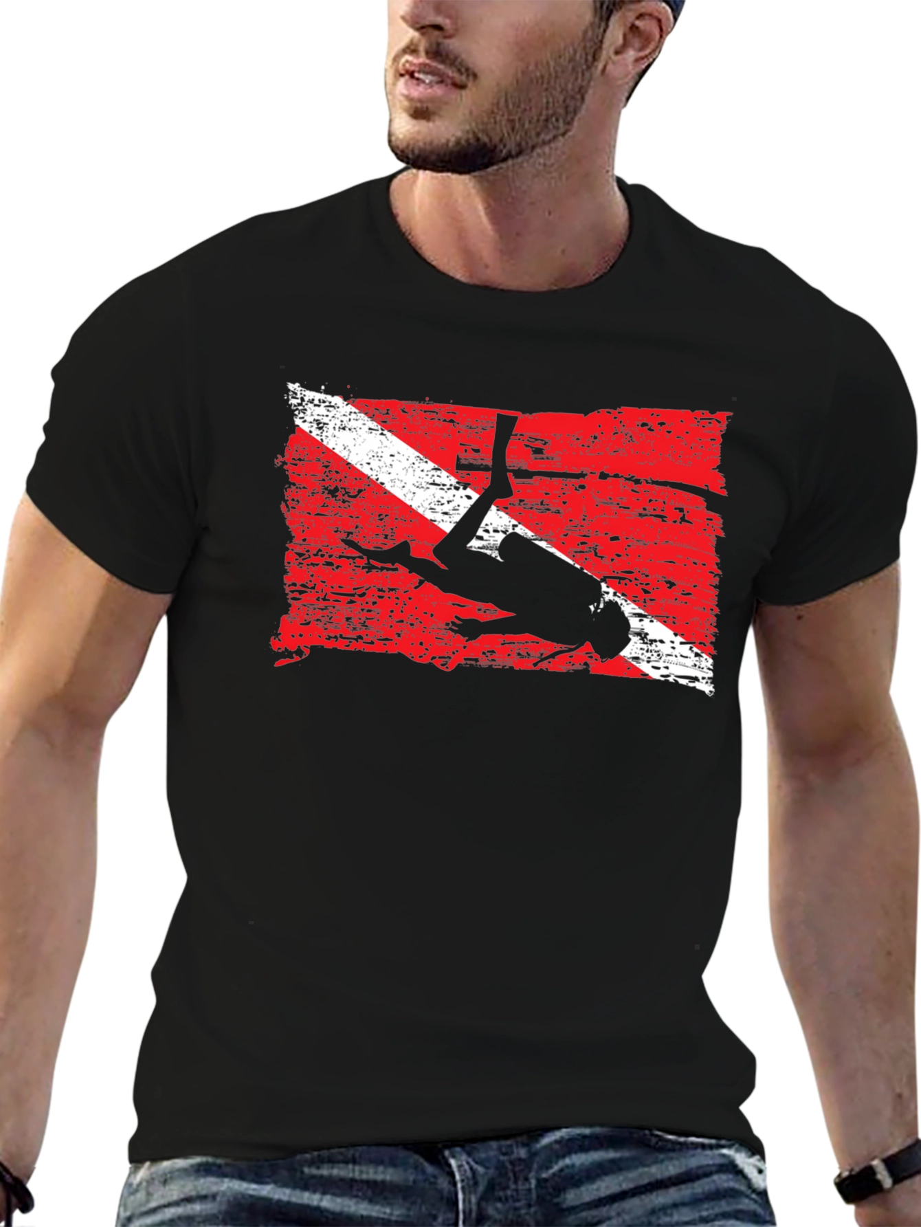 Diver Down Flag Graphic T-Shirt