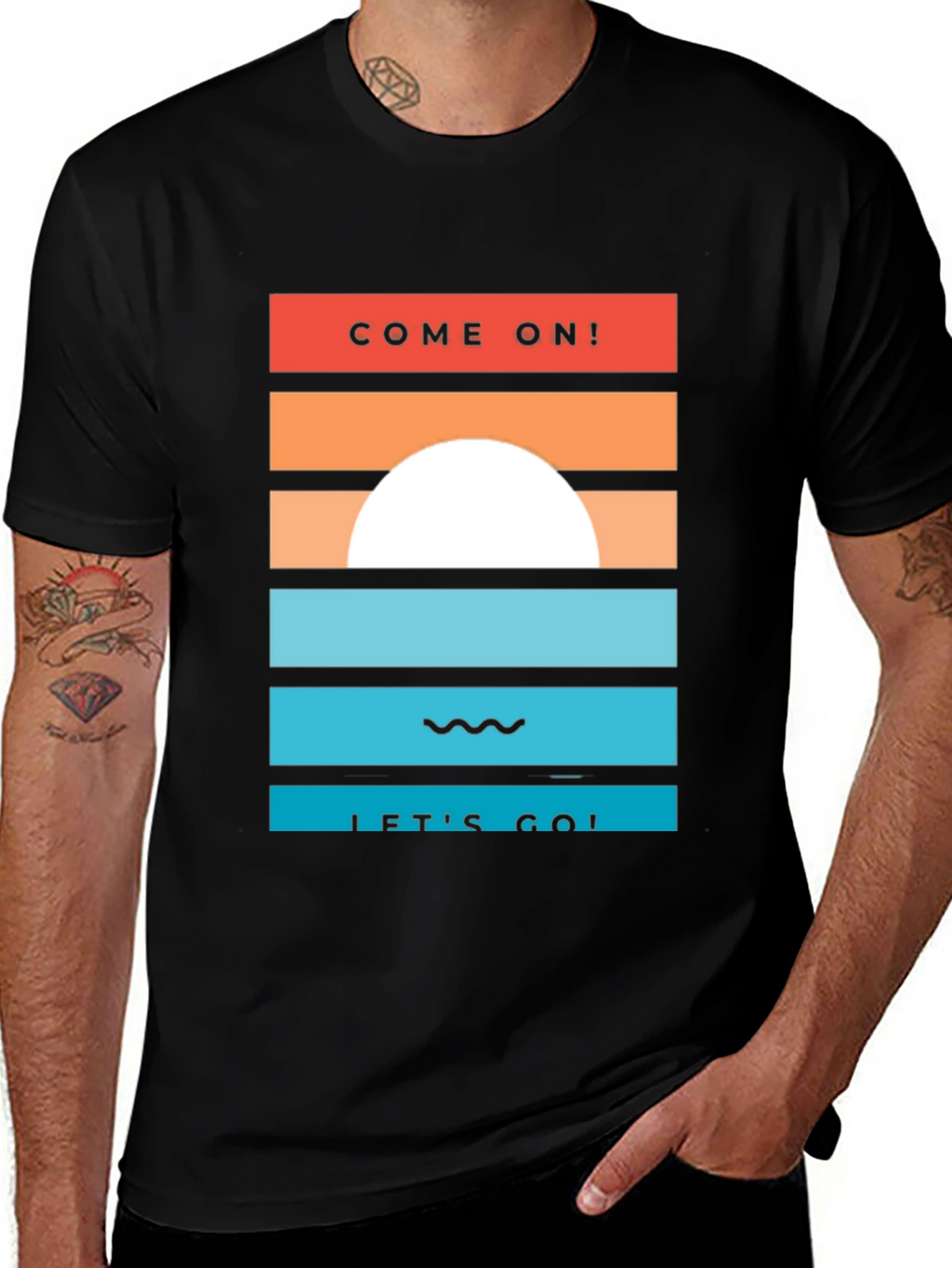 Sunset Graphic Tee - Come On! Lets Go!