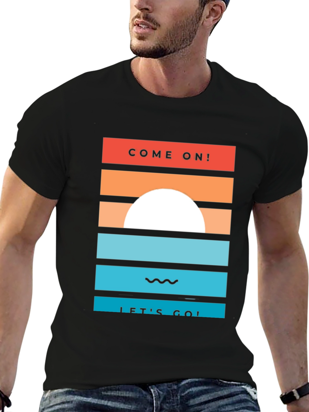 Sunset Graphic Tee - Come On! Lets Go!