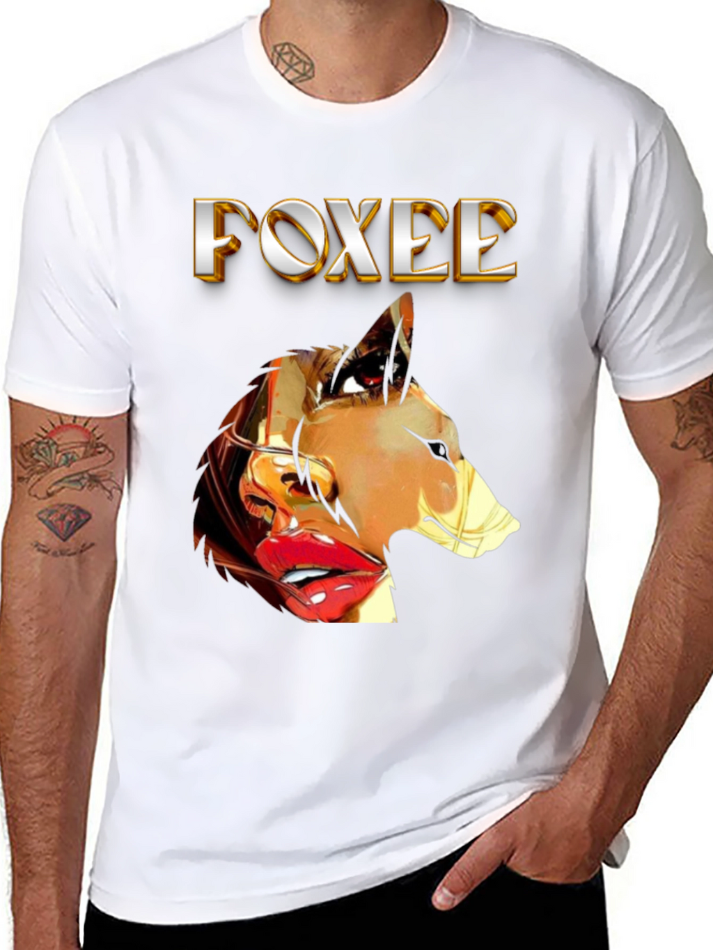 Foxee Graphic Tee - Unique Womens Portrait T-Shirt