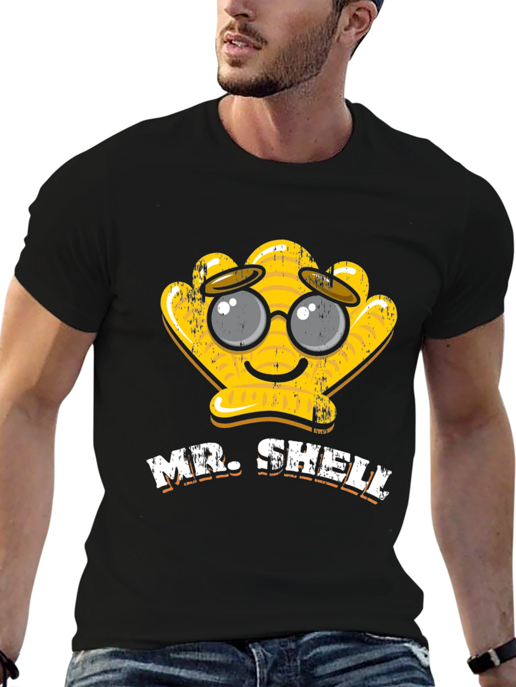 Mr. Shelly Graphic T-Shirt - Cute Cartoon Shell Tee