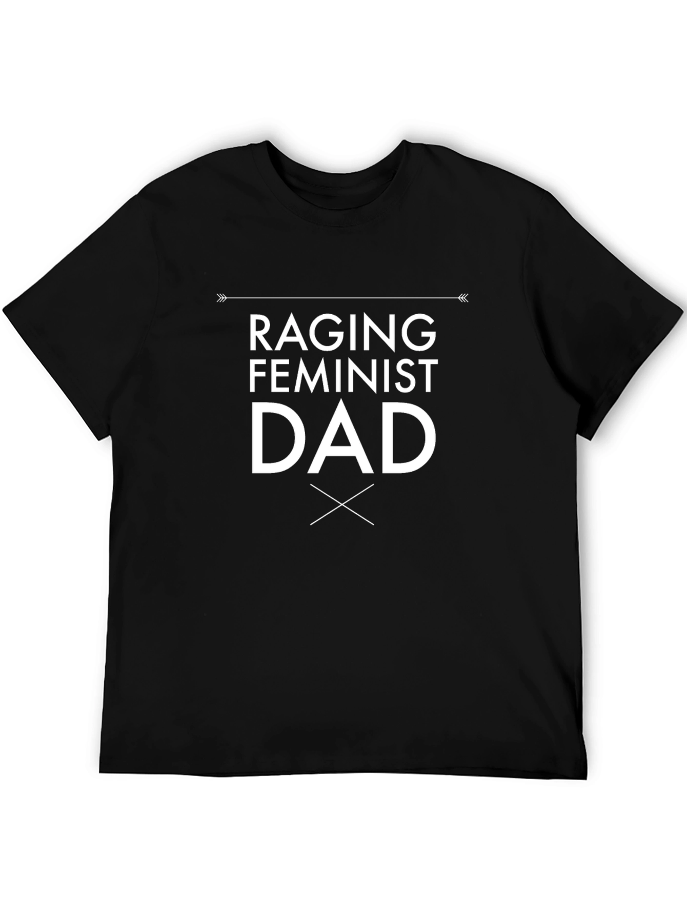 Raging Feminist Dad Graphic Tee - Black Cotton