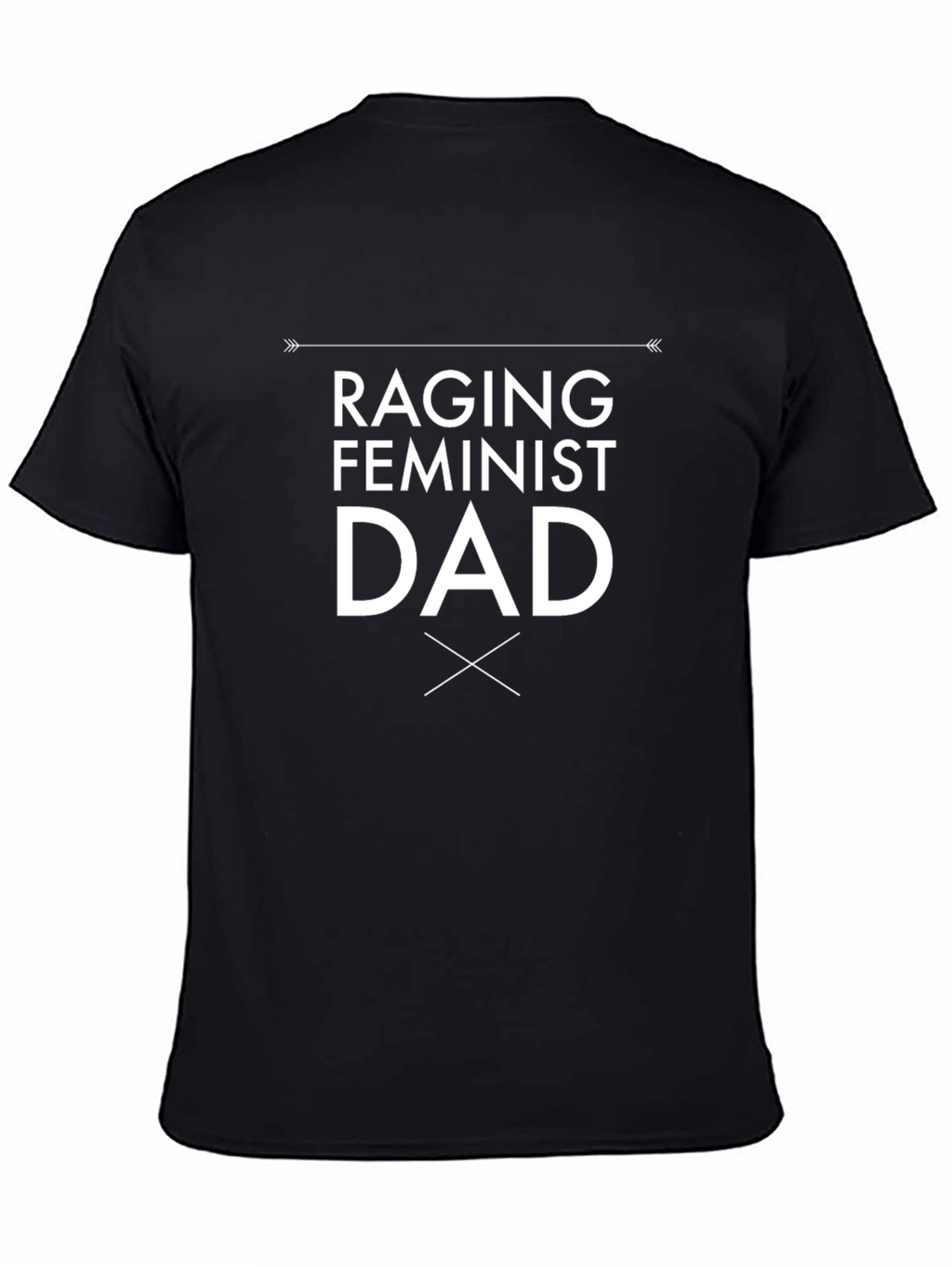 Raging Feminist Dad Graphic Tee - Black Cotton