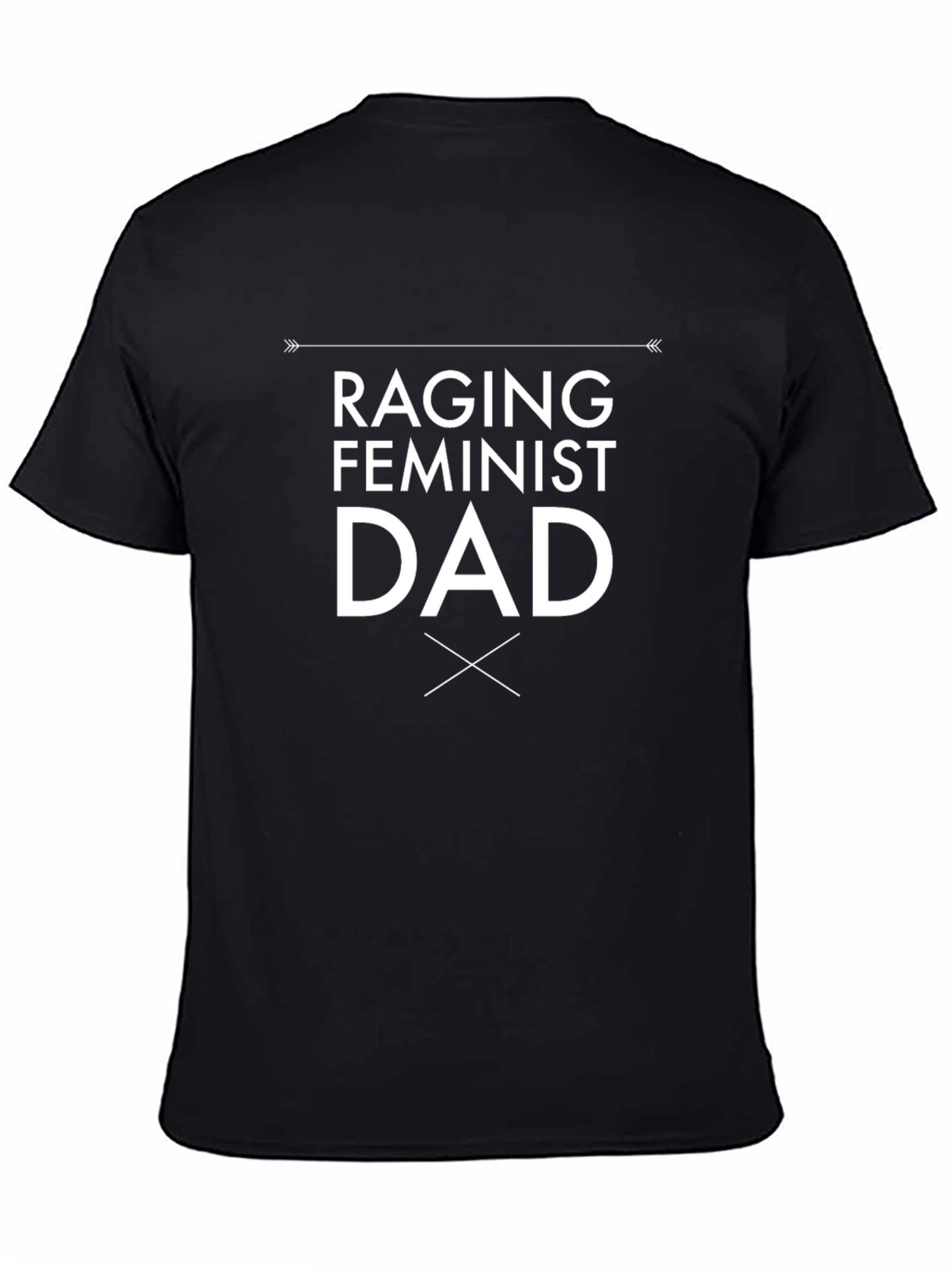 Raging Feminist Dad Graphic Tee - Black Cotton