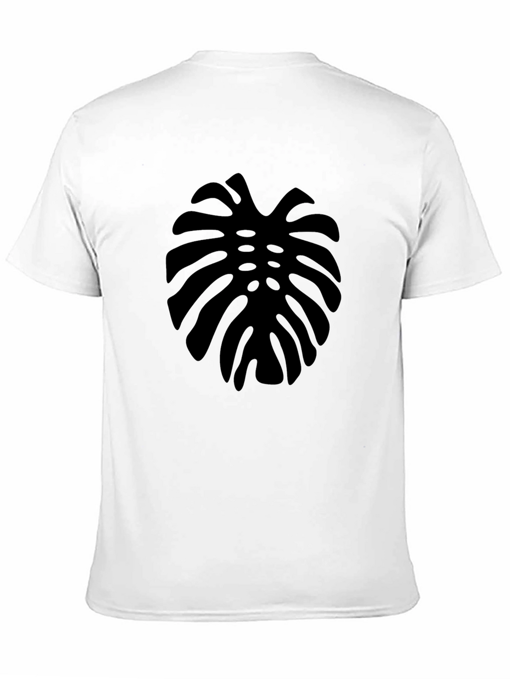 Mens Black Monstera Leaf Graphic Tee