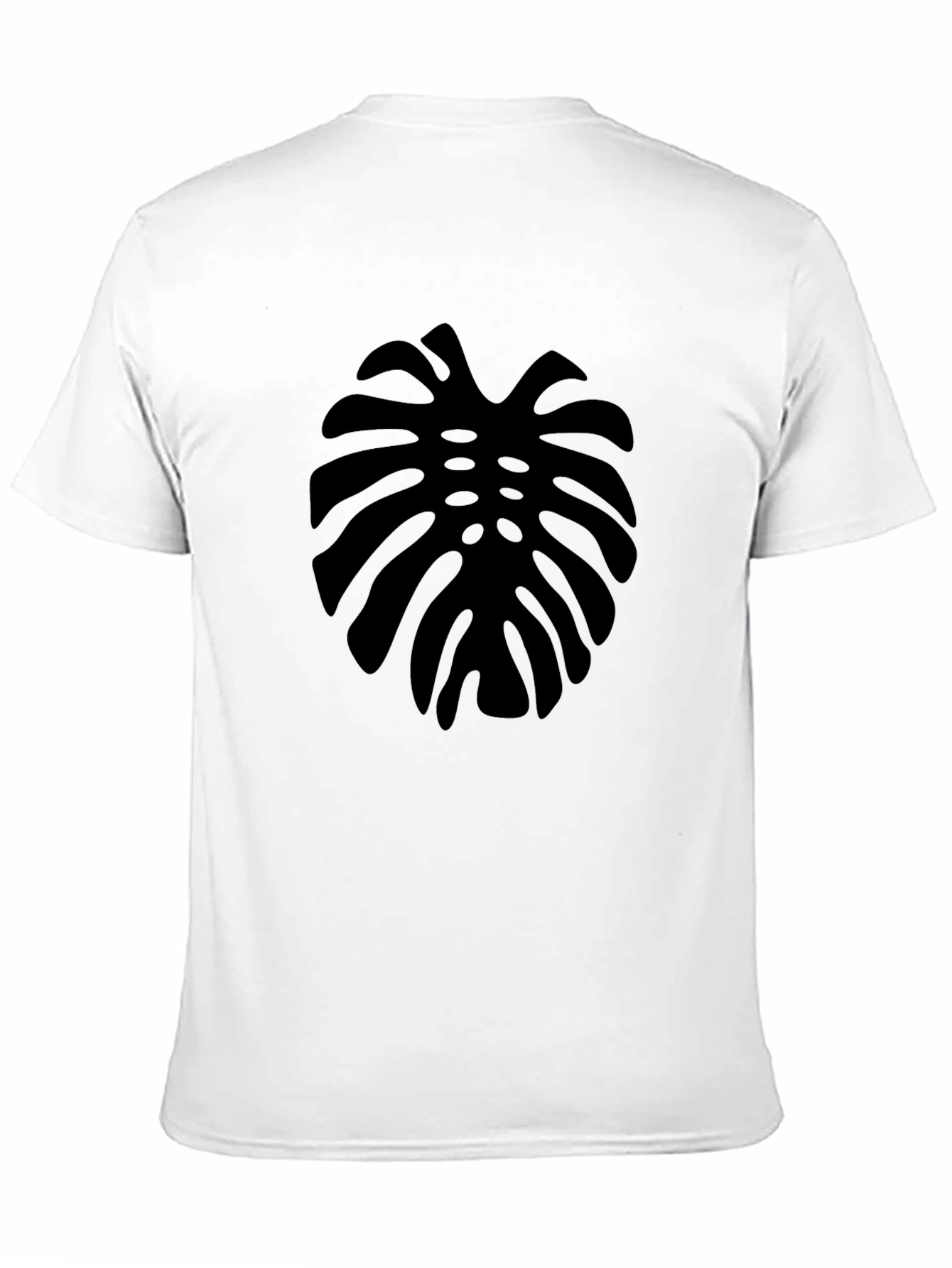 Mens Black Monstera Leaf Graphic Tee