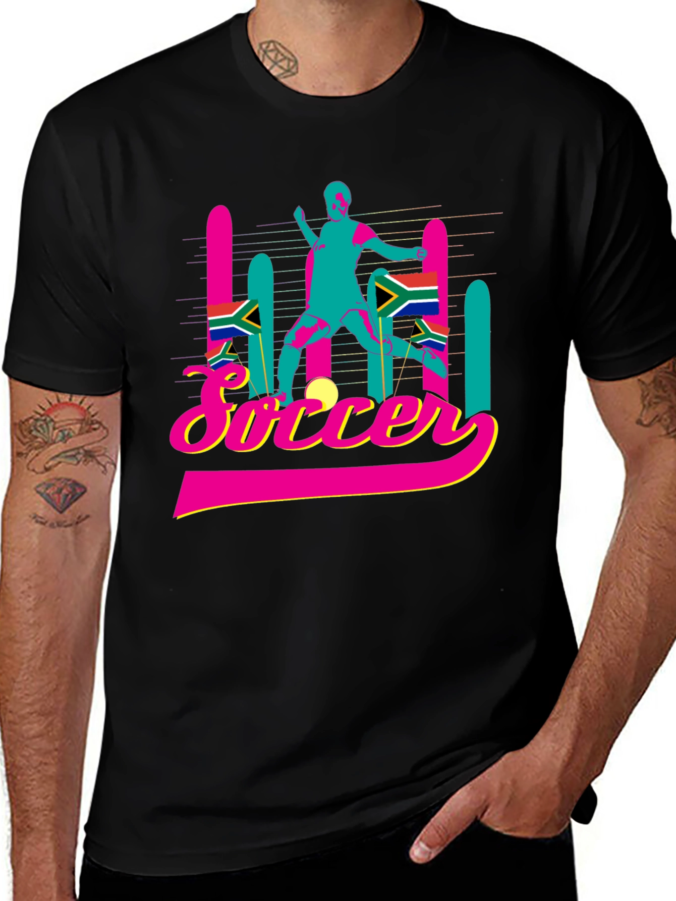 Soccer Graphic Tee - South Africa Colors