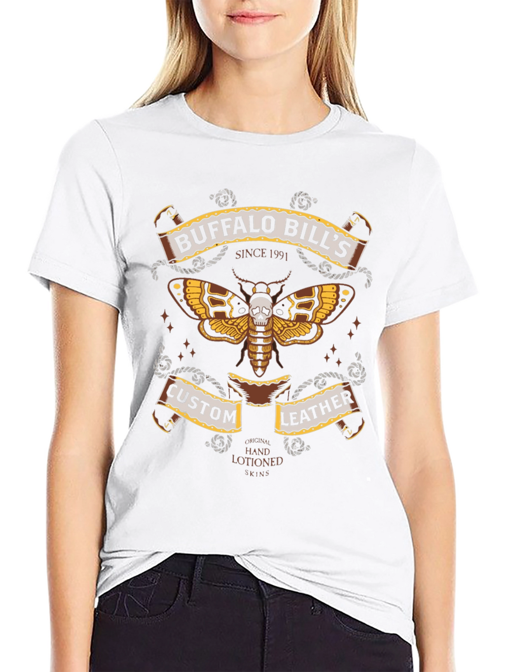 Buffalo Bills Custom Leather T-Shirt