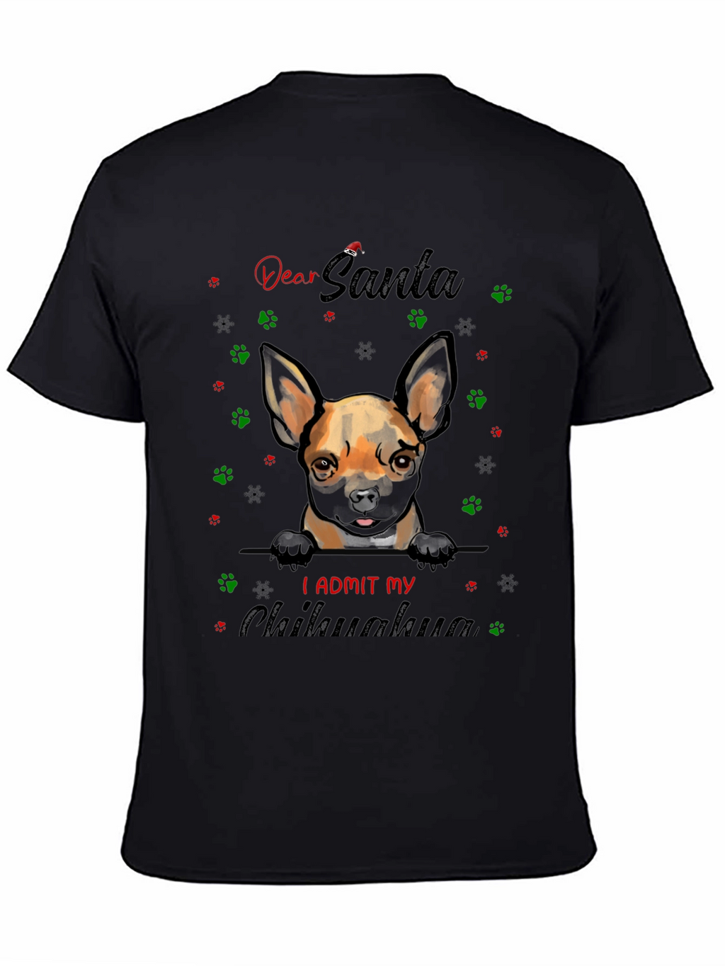 Dear Santa Chihuahua T-Shirt - Funny Christmas Dog Tee