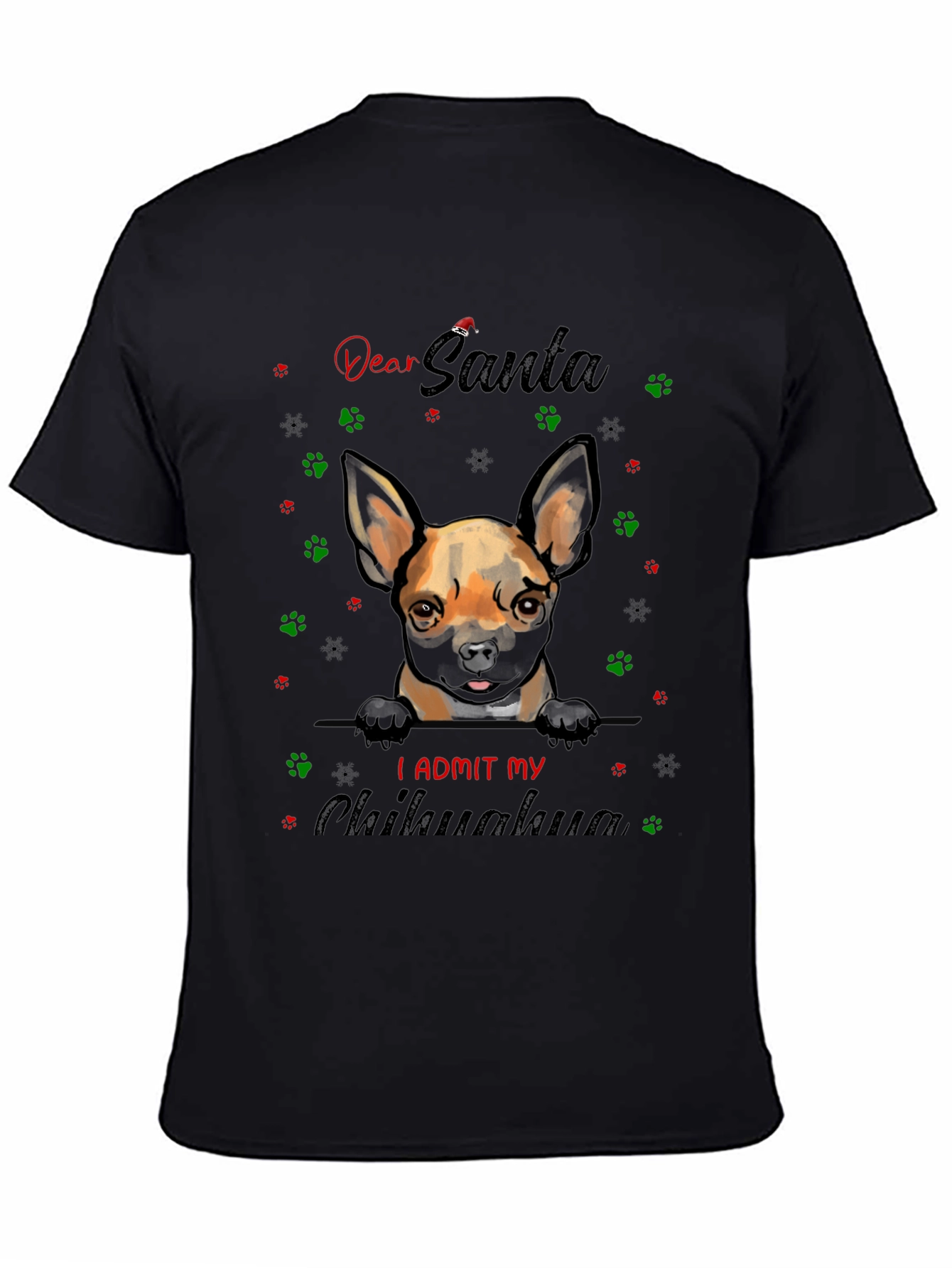 Dear Santa Chihuahua T-Shirt - Funny Christmas Dog Tee