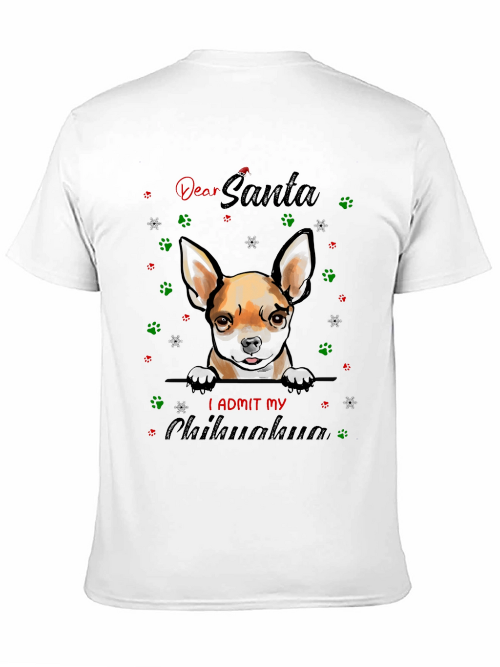 Dear Santa Chihuahua T-Shirt - Funny Christmas Dog Tee