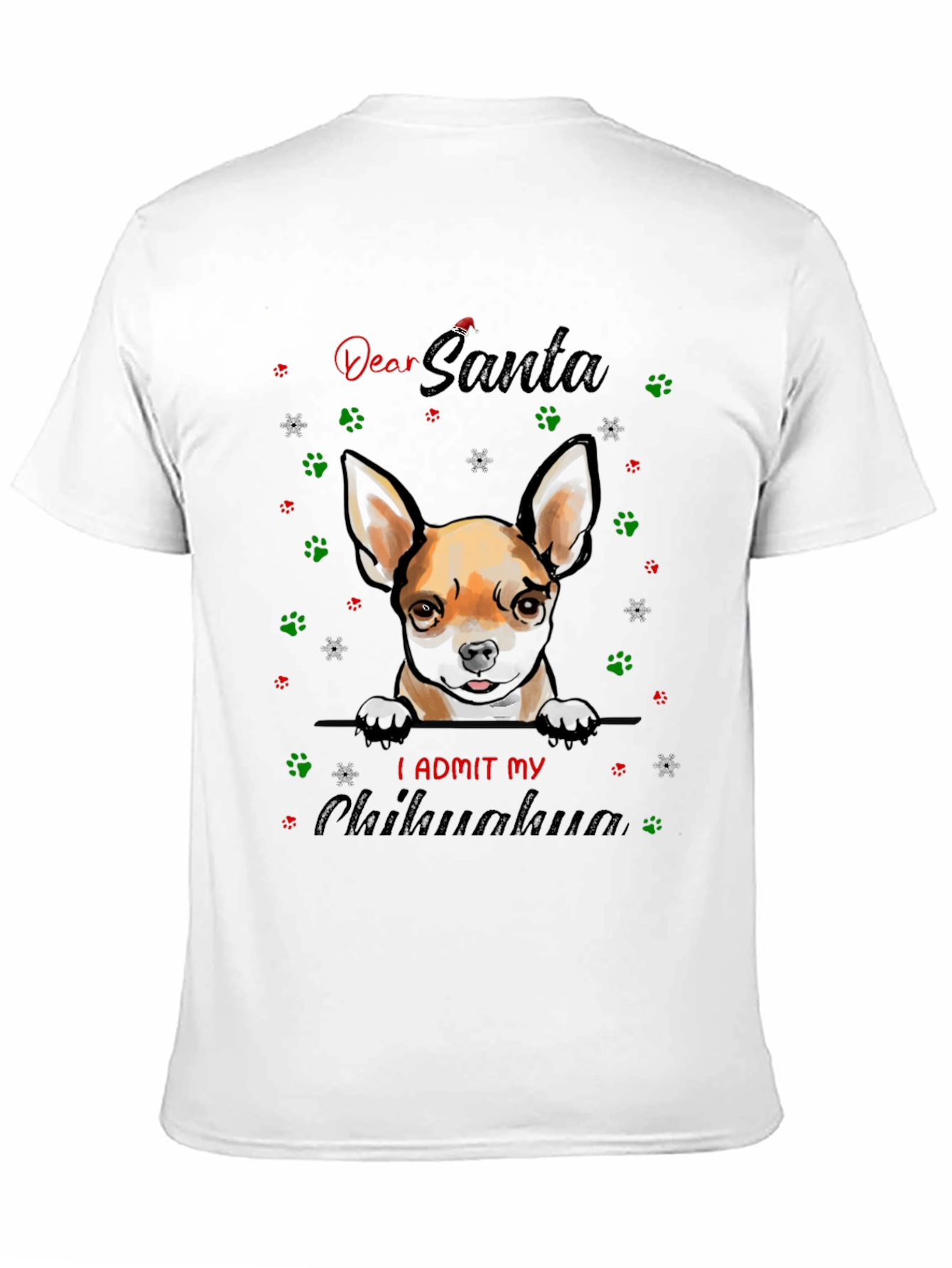 Dear Santa Chihuahua T-Shirt - Funny Christmas Dog Tee