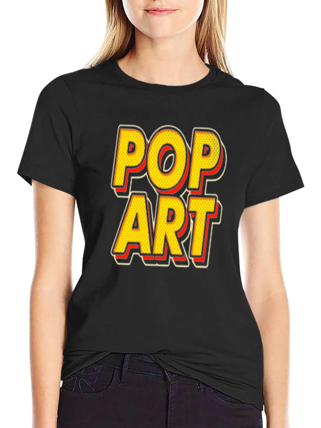 Pop Art Graphic Black T-Shirt - Unique Design Tee