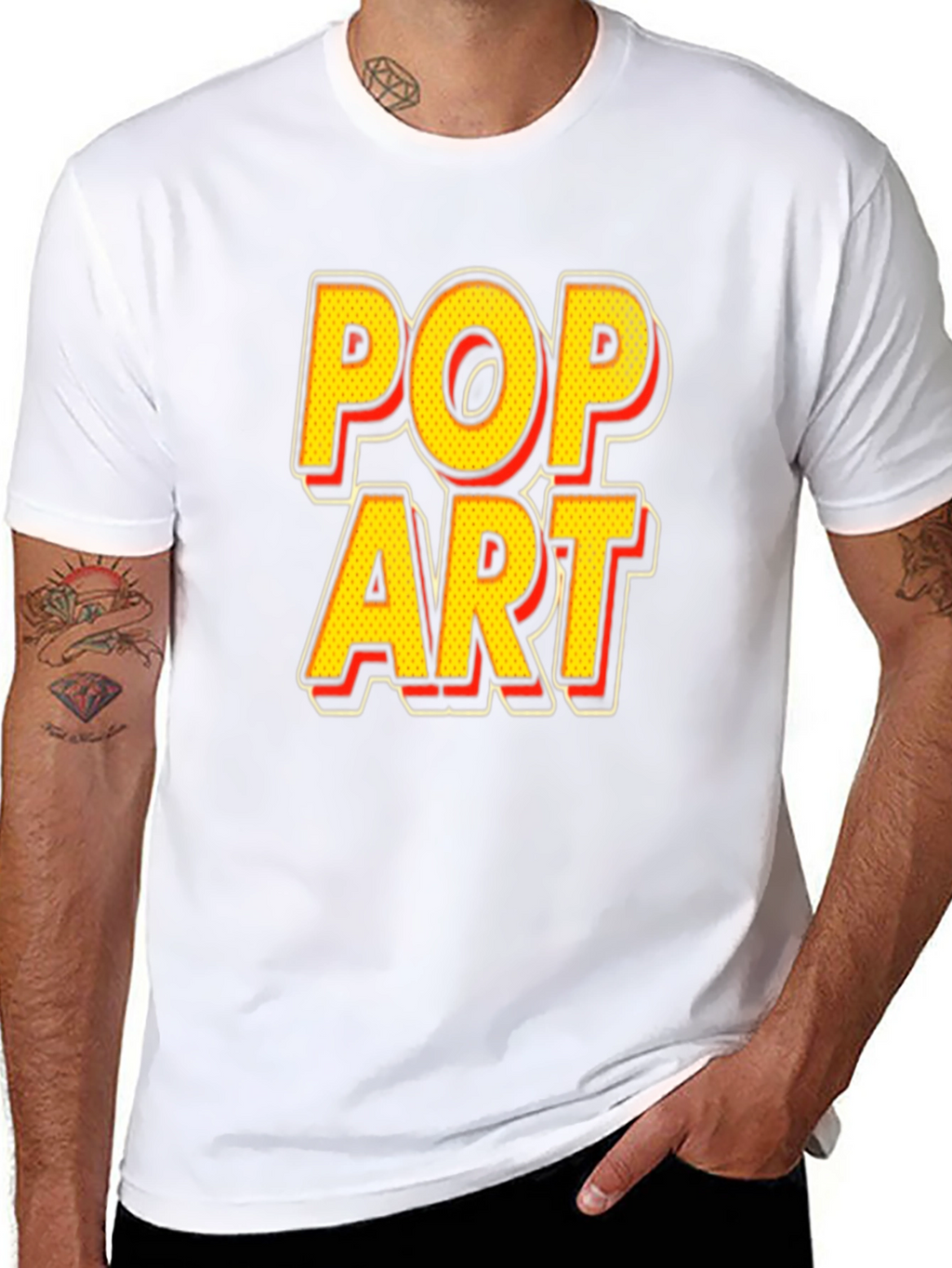 Pop Art Graphic Black T-Shirt - Unique Design Tee