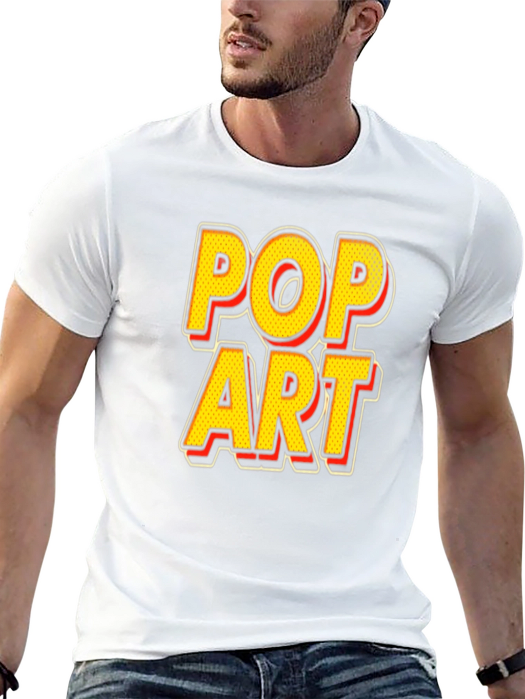 Pop Art Graphic Black T-Shirt - Unique Design Tee