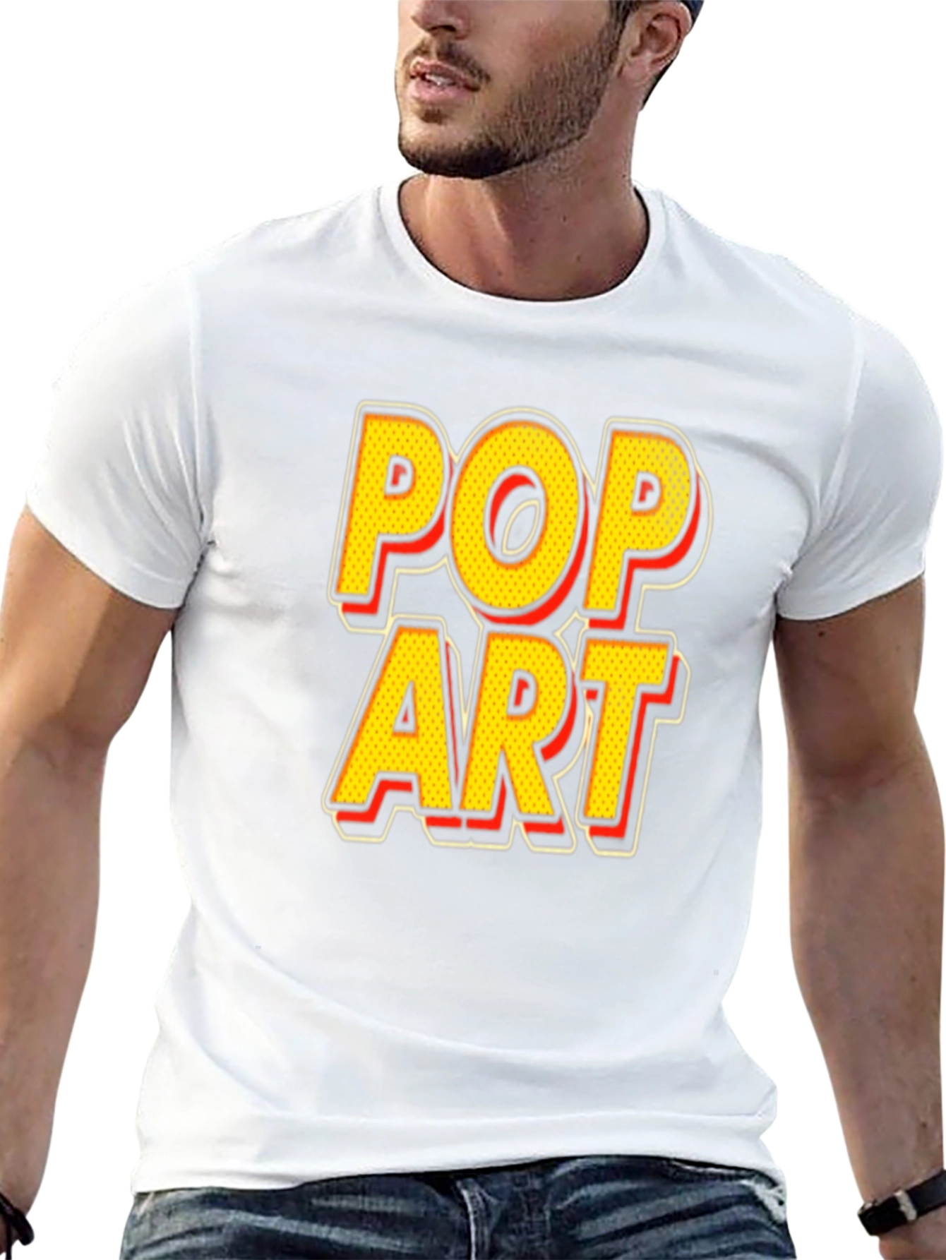 Pop Art Graphic Black T-Shirt - Unique Design Tee