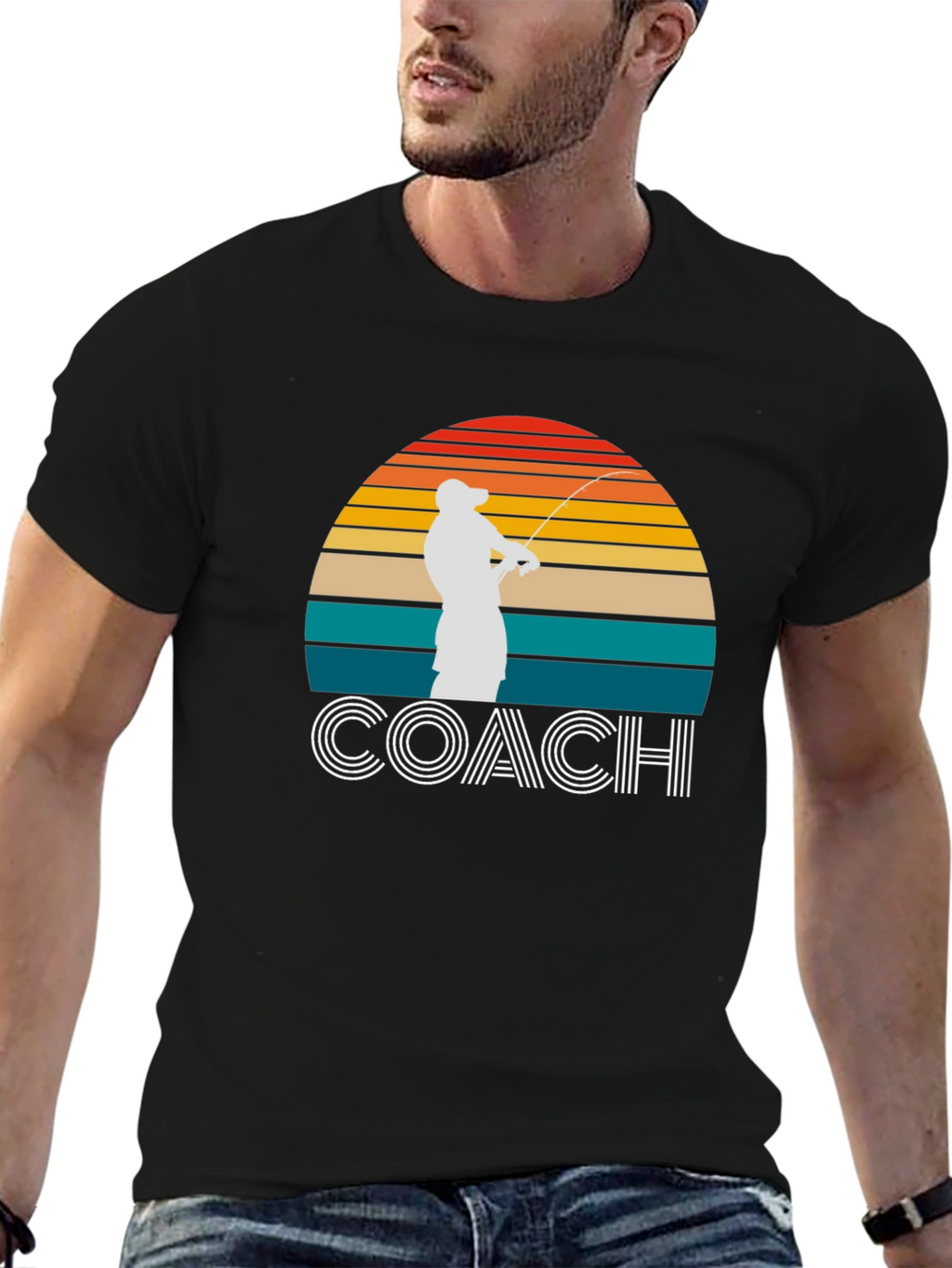 Coach Fishing T-Shirt - Sunset Graphic Tee