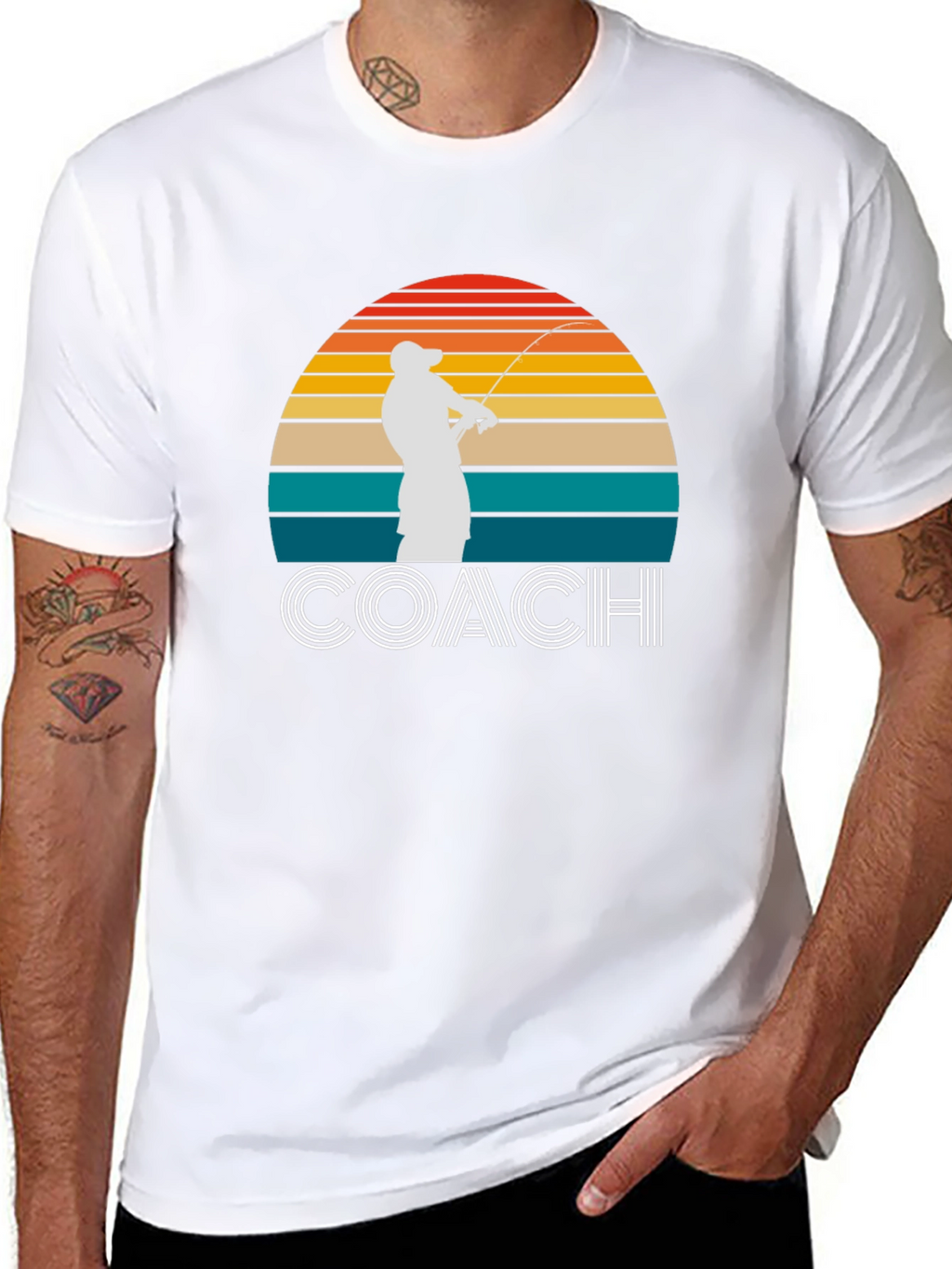 Coach Fishing T-Shirt - Sunset Graphic Tee
