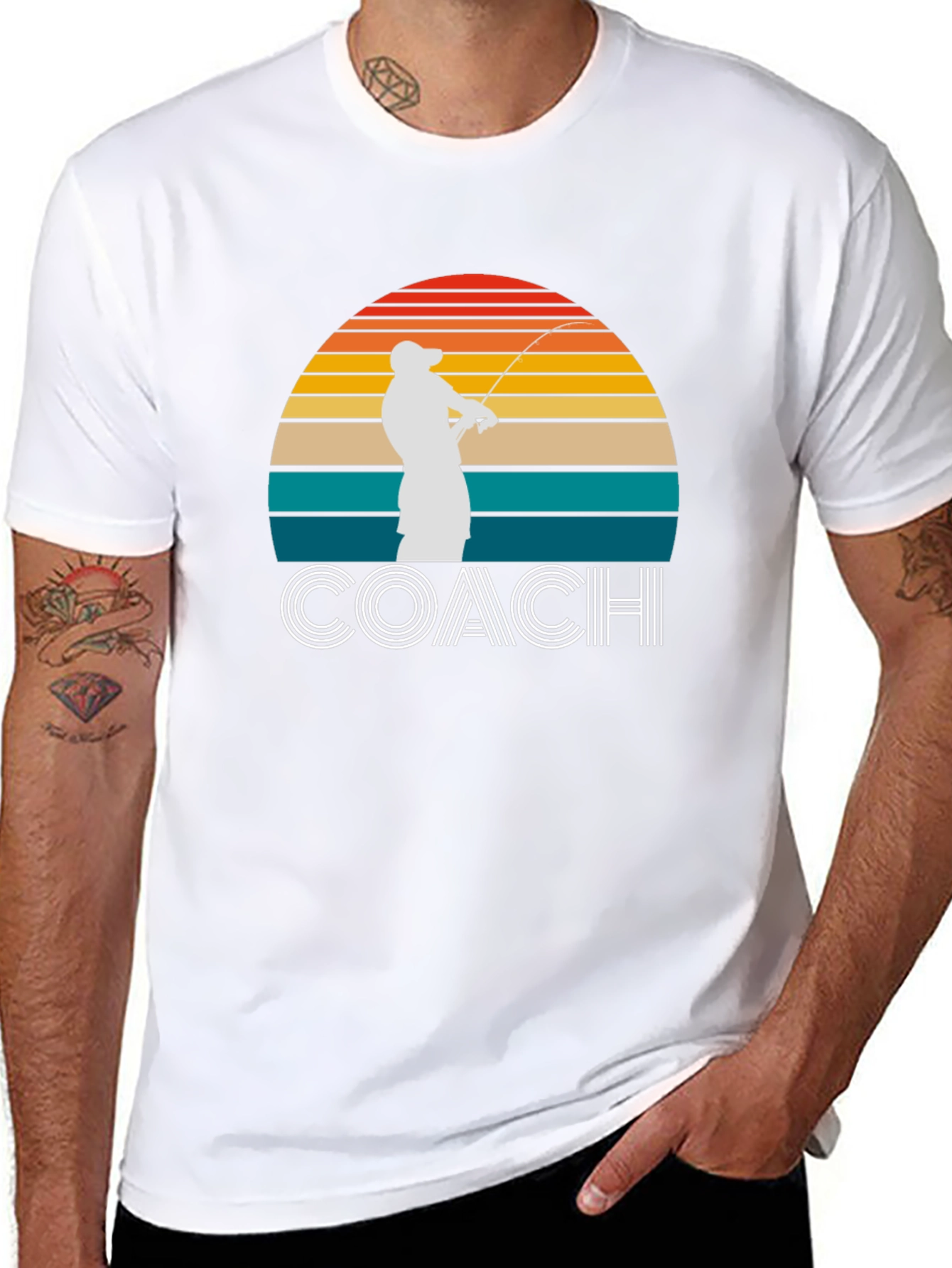 Coach Fishing T-Shirt - Sunset Graphic Tee