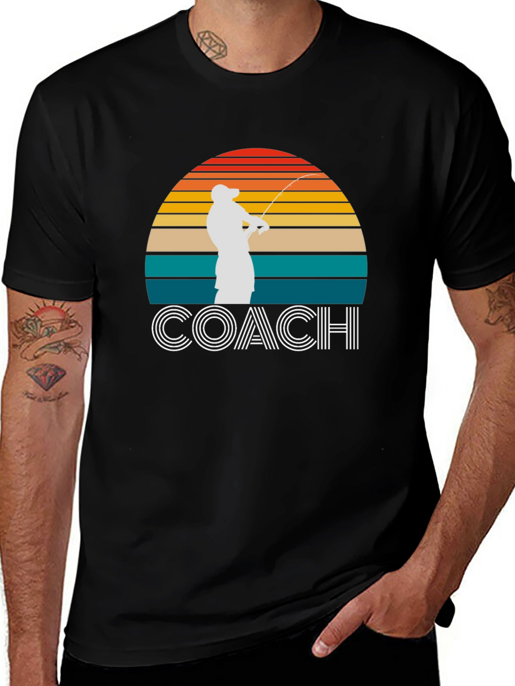 Coach Fishing T-Shirt - Sunset Graphic Tee