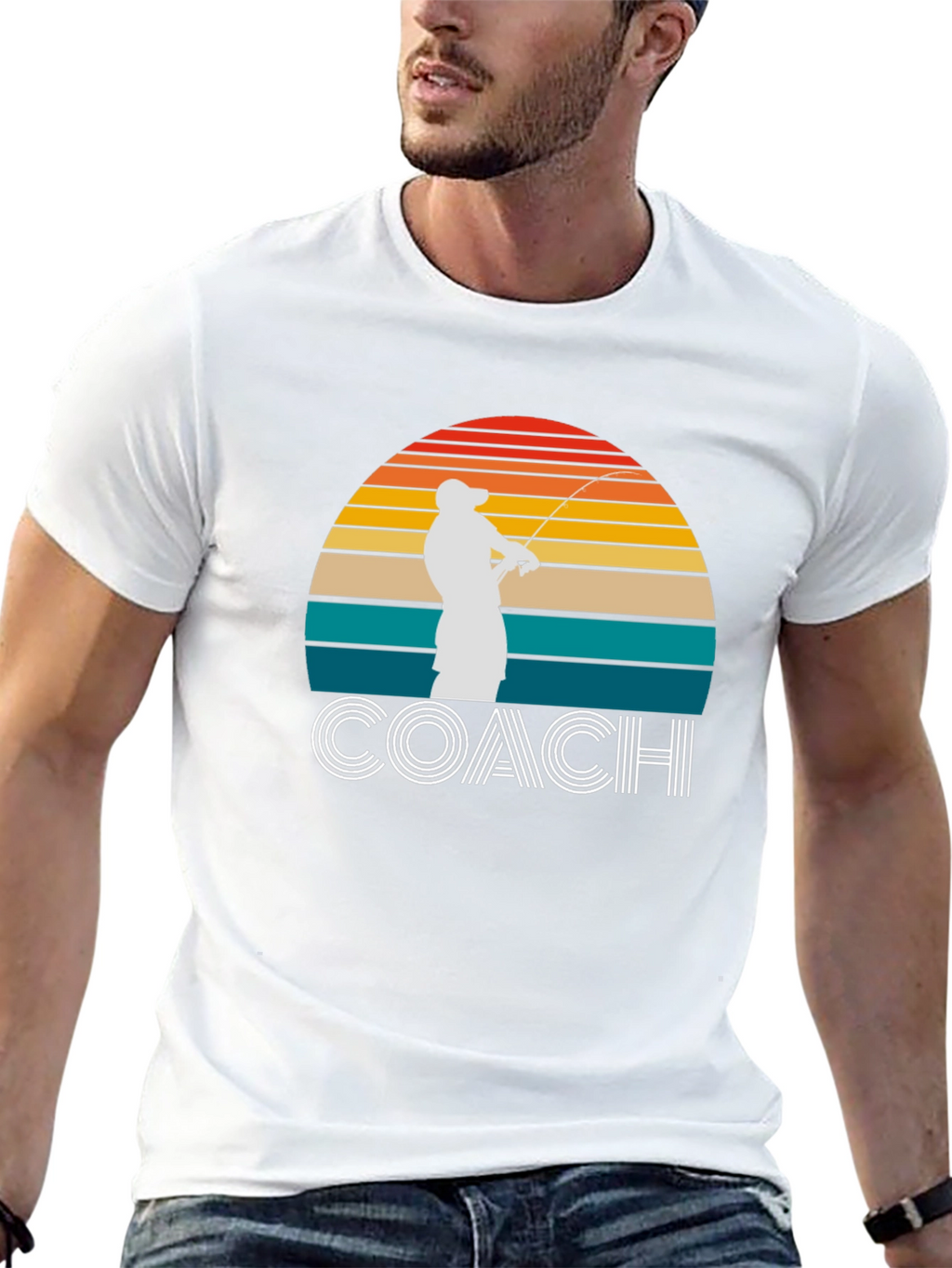 Coach Fishing T-Shirt - Sunset Graphic Tee