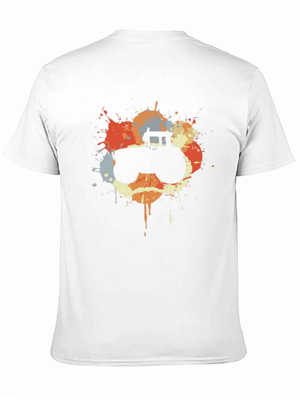 Retro Tractor Splash Black T-Shirt