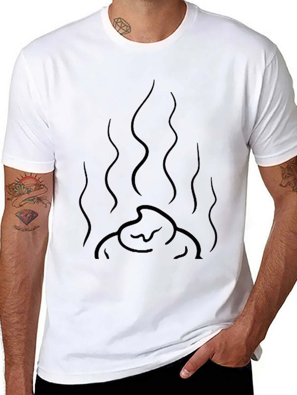 Mens Black Graphic Tee - Funny Smelly Poop Design
