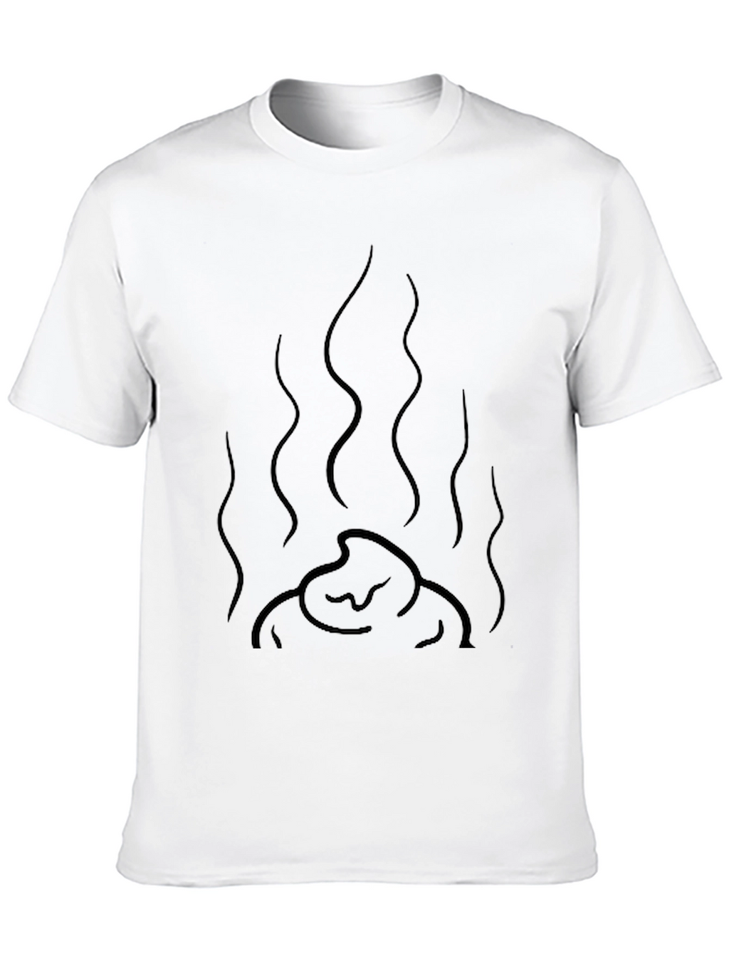 Mens Black Graphic Tee - Funny Smelly Poop Design