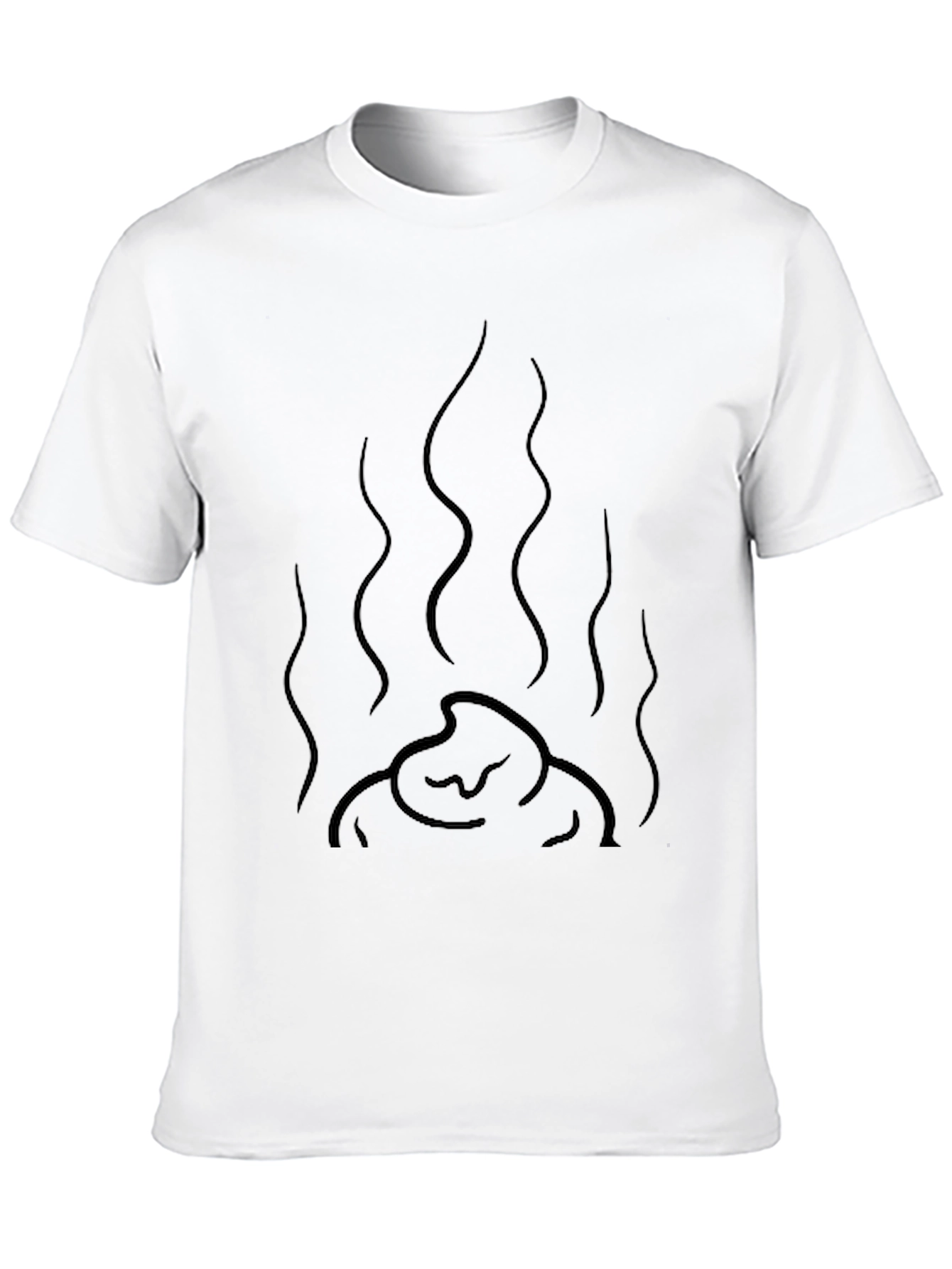 Mens Black Graphic Tee - Funny Smelly Poop Design
