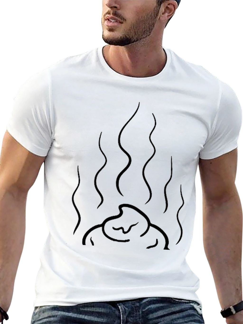 Mens Black Graphic Tee - Funny Smelly Poop Design