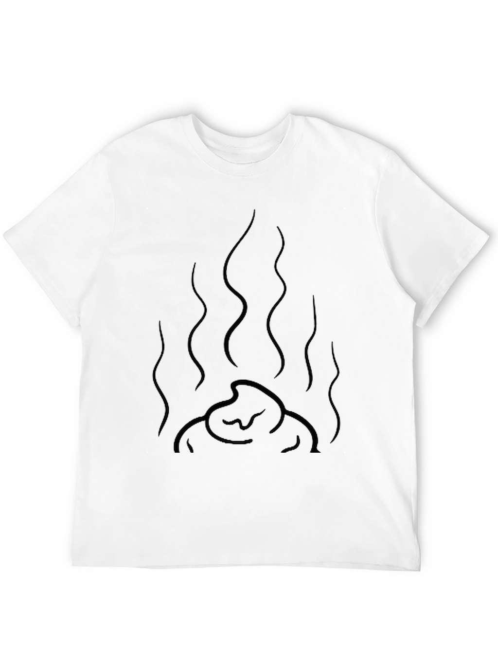 Mens Black Graphic Tee - Funny Smelly Poop Design