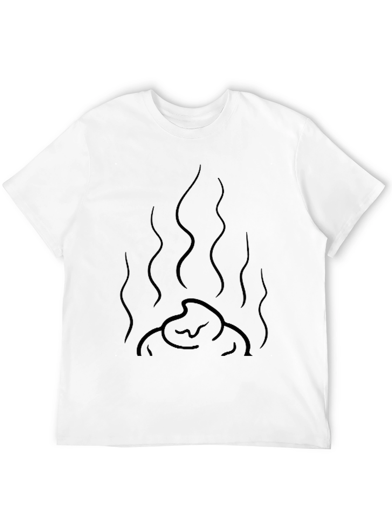 Mens Black Graphic Tee - Funny Smelly Poop Design