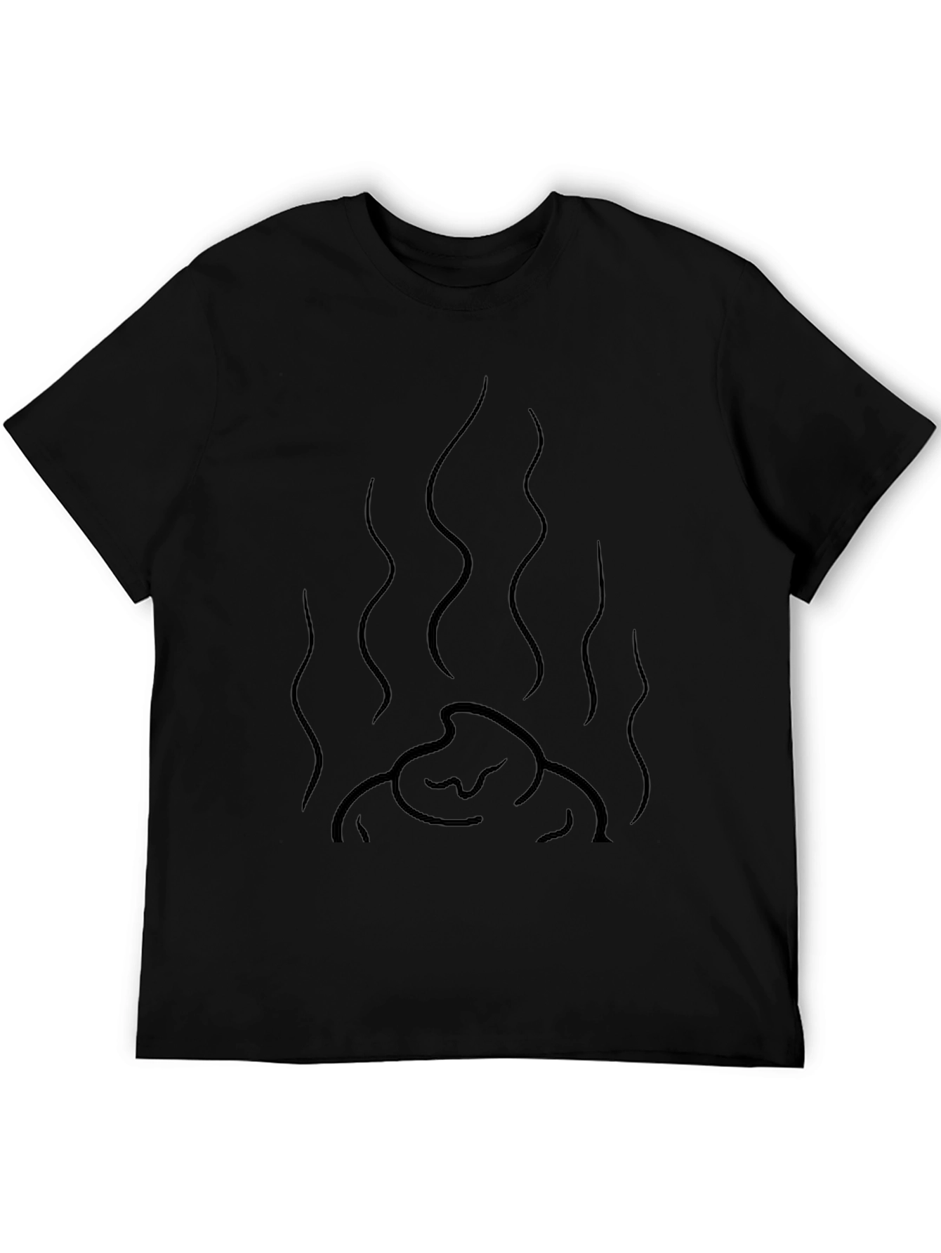 Mens Black Graphic Tee - Funny Smelly Poop Design
