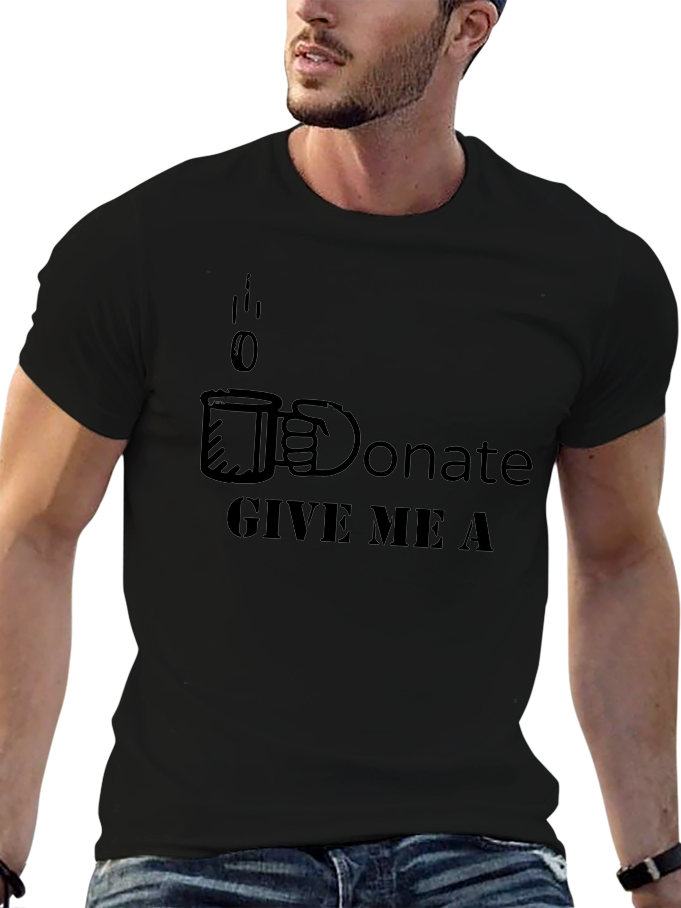 Donate Coffee T-Shirt - Give Me A Graphic Tee