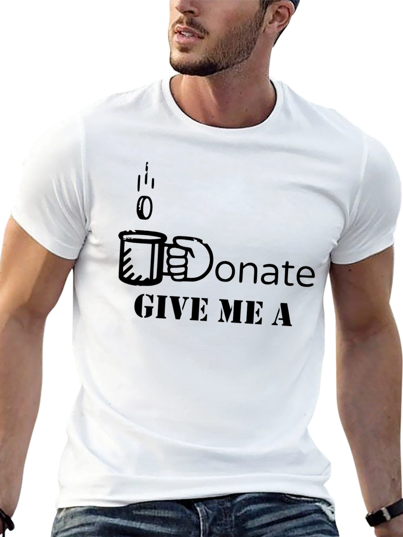 Donate Coffee T-Shirt - Give Me A Graphic Tee