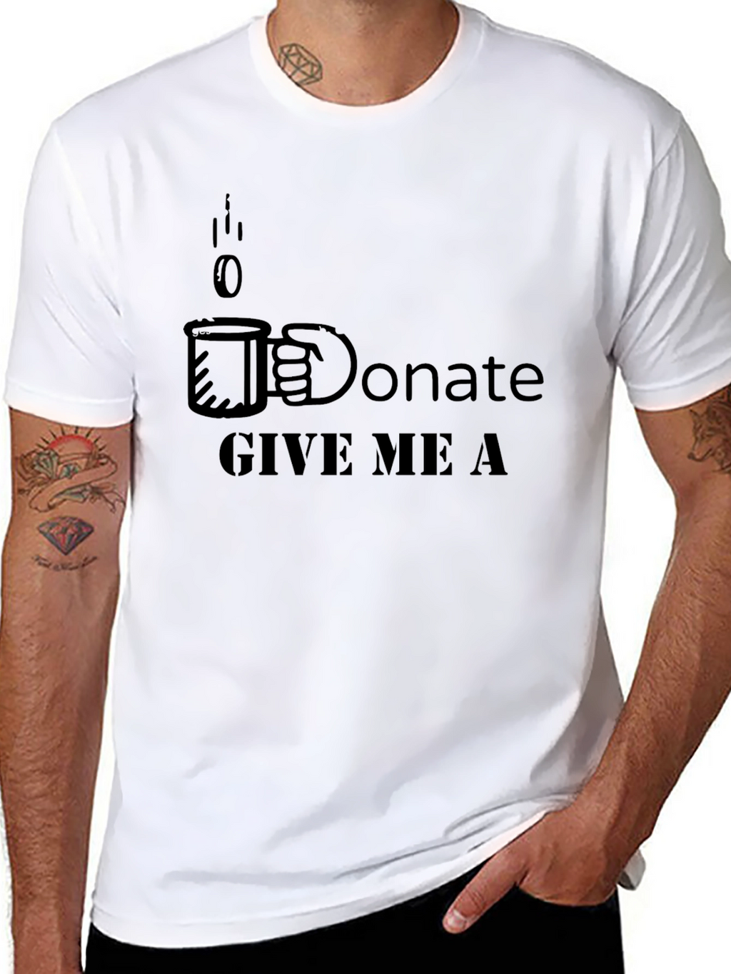 Donate Coffee T-Shirt - Give Me A Graphic Tee