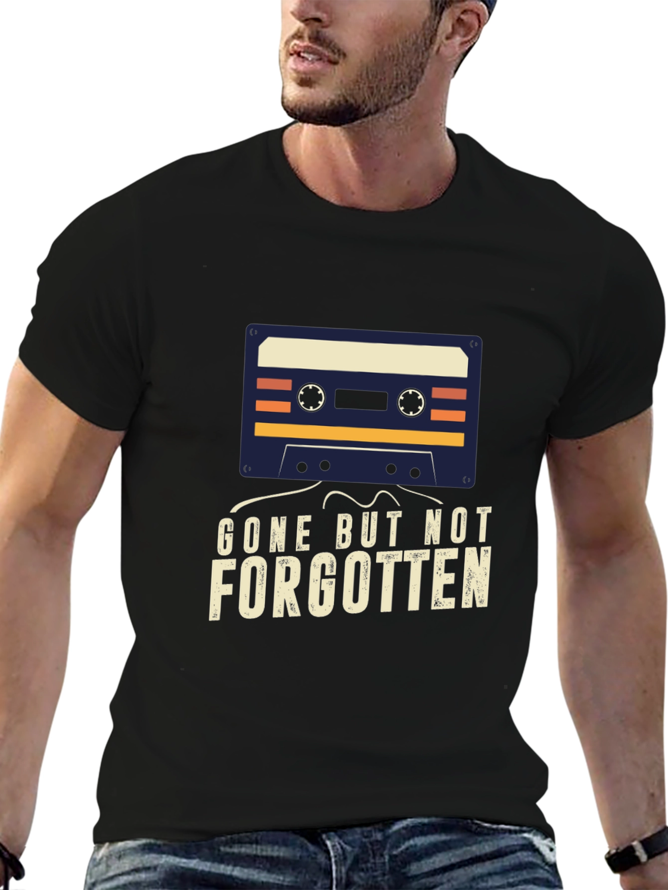 Gone But Not Forgotten Cassette Tape Graphic Tee