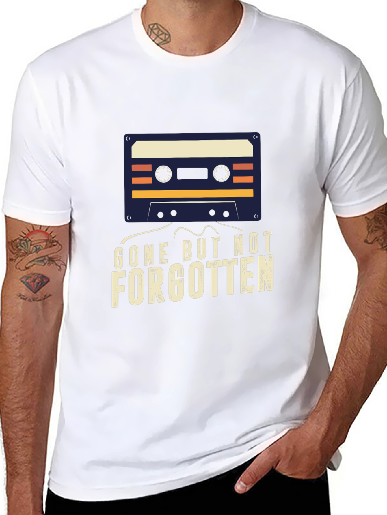 Gone But Not Forgotten Cassette Tape Graphic Tee