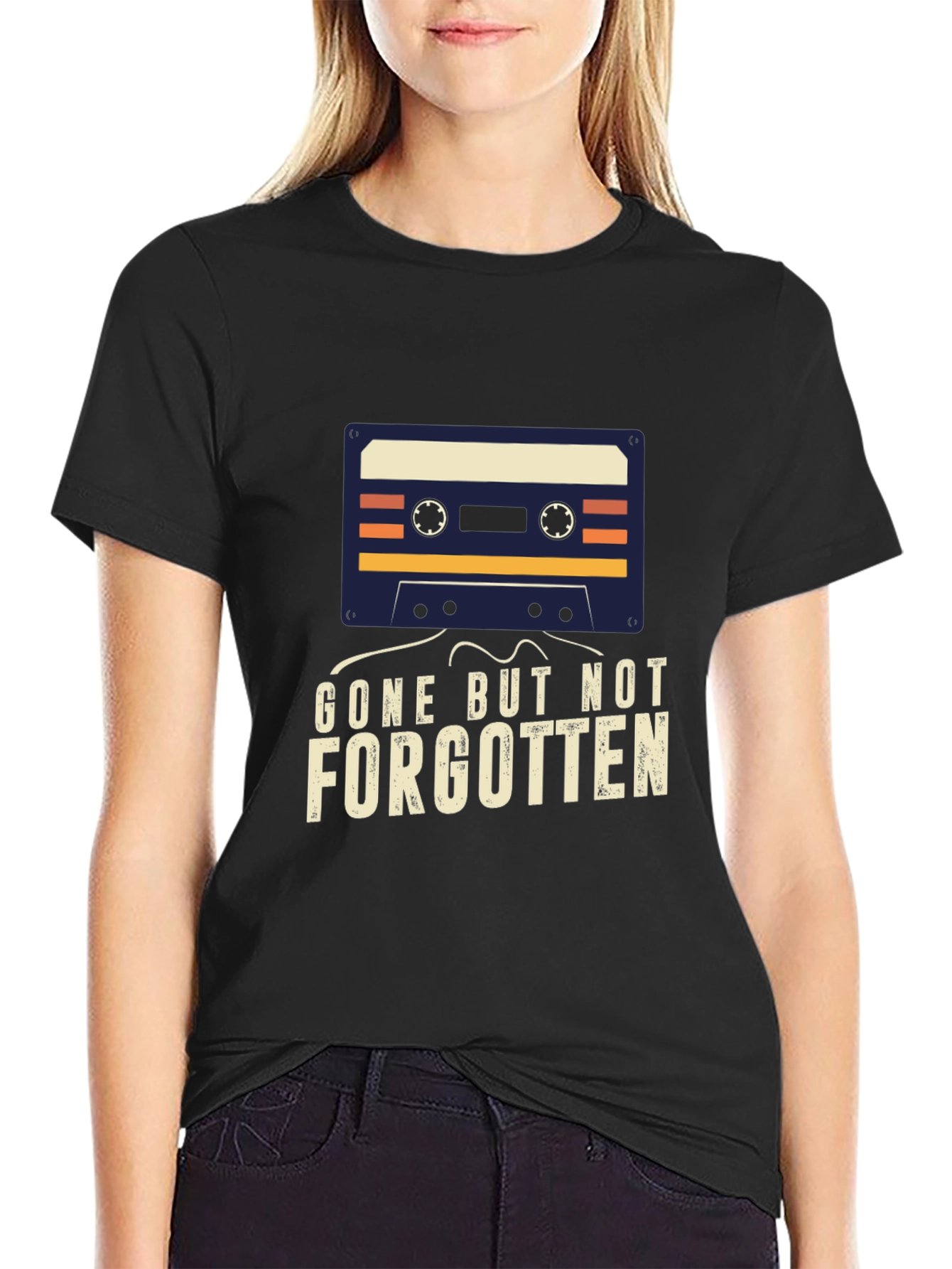 Gone But Not Forgotten Cassette Tape Graphic Tee