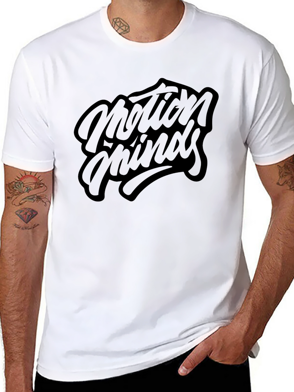 Motion Minds Black Graphic Tee