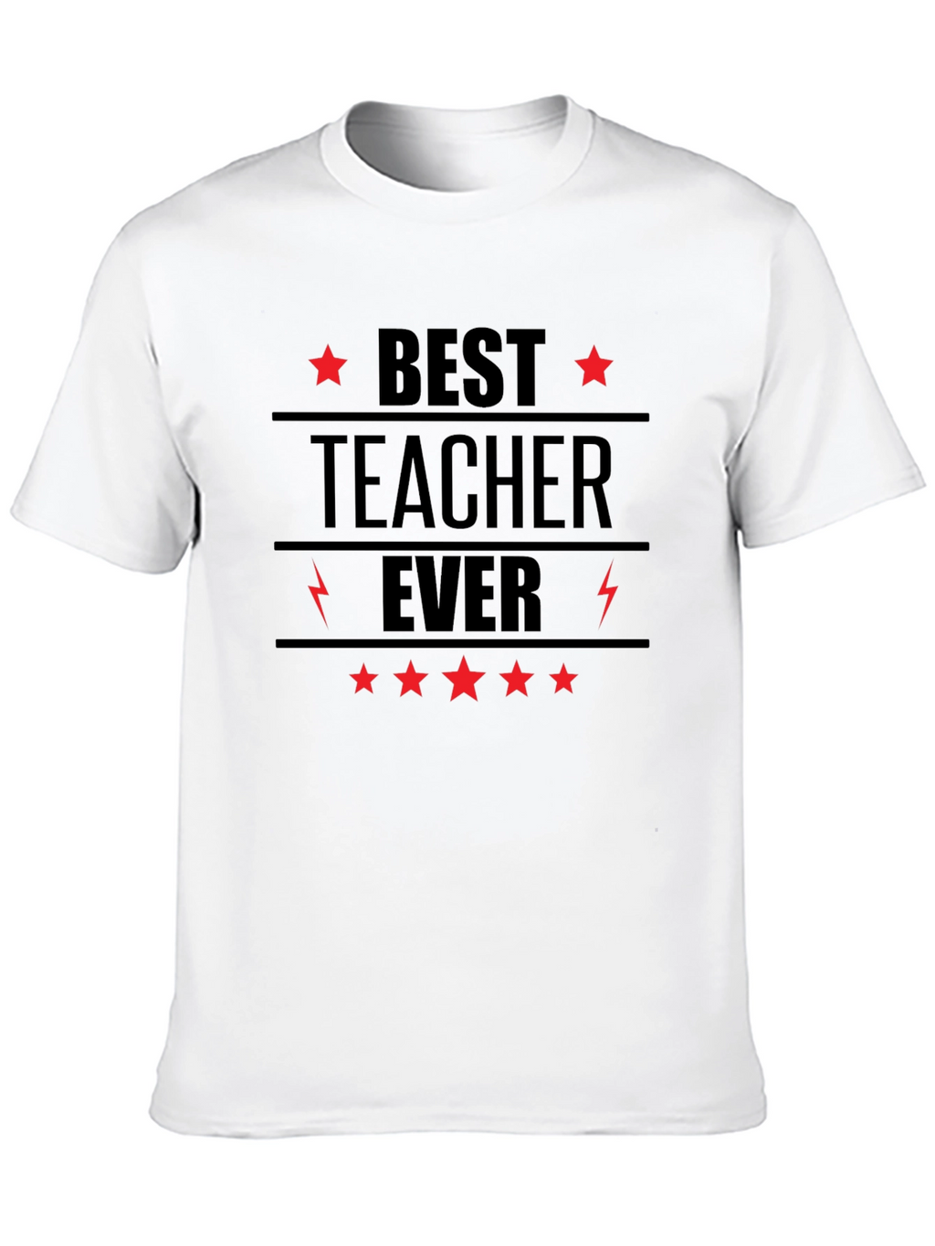 Best Teacher Ever Black Graphic T-Shirt