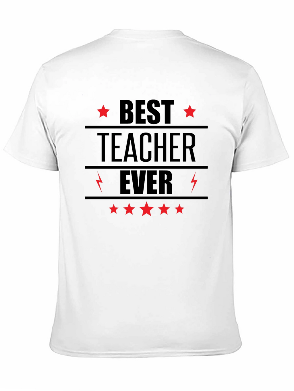 Best Teacher Ever Black Graphic T-Shirt