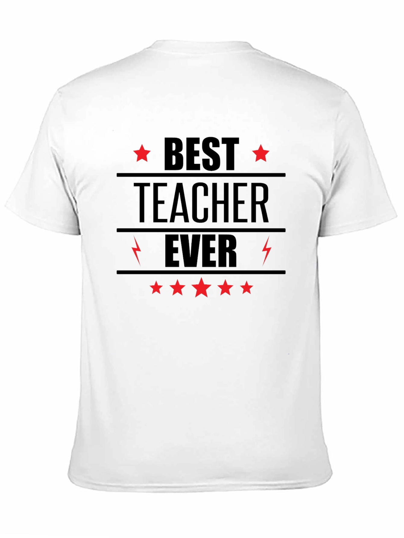 Best Teacher Ever Black Graphic T-Shirt