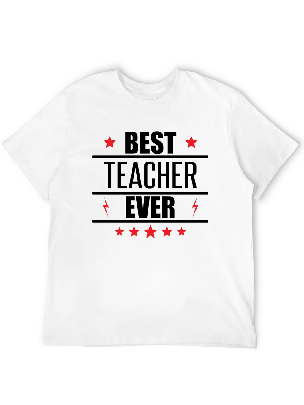 Best Teacher Ever Black Graphic T-Shirt
